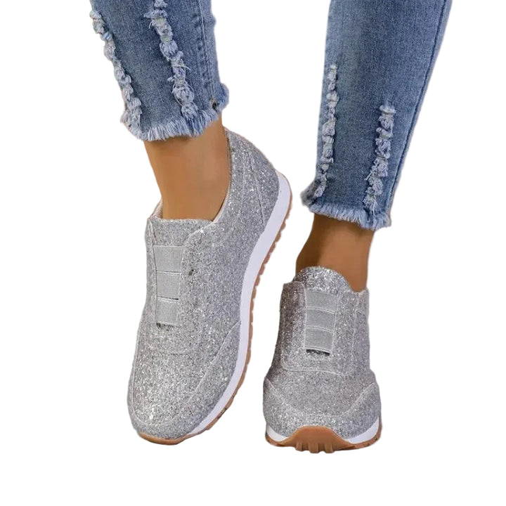Nika | Baskets à enfiler pailletées pour femmes