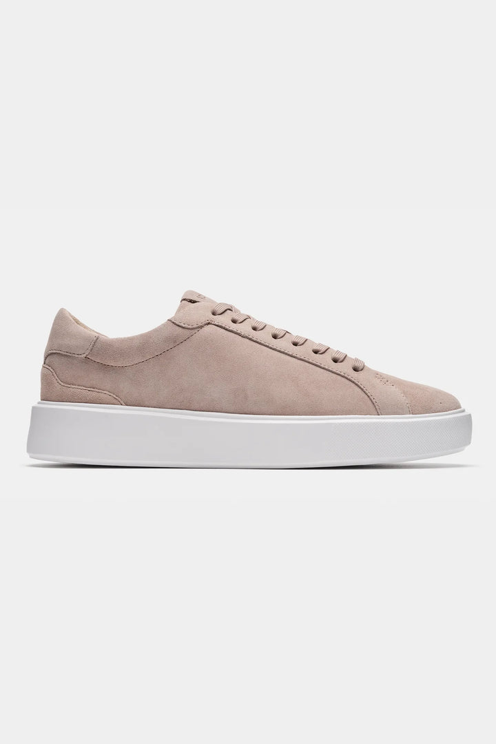 Baskets en daim beige avec confort luxueux pour hommes