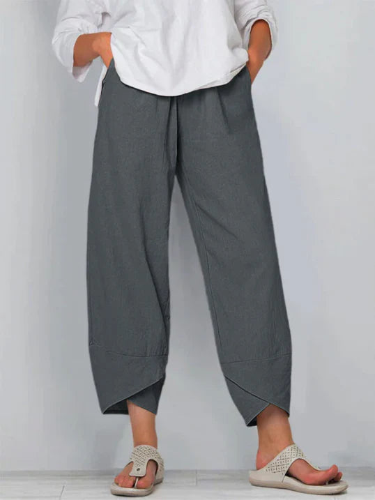 Cinzia | Pantalon large en lin pour femme
