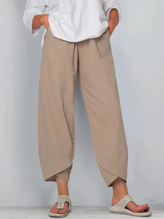 Cinzia | Pantalon large en lin pour femme