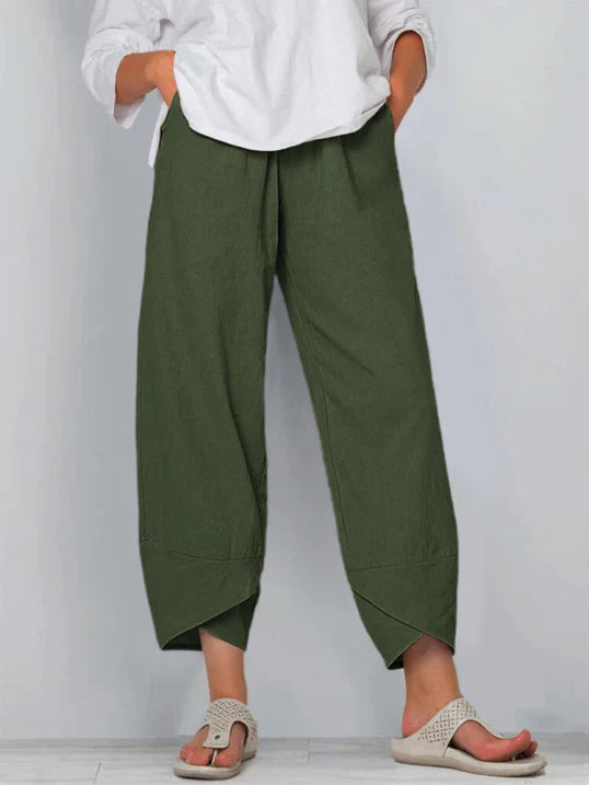 Cinzia | Pantalon large en lin pour femme