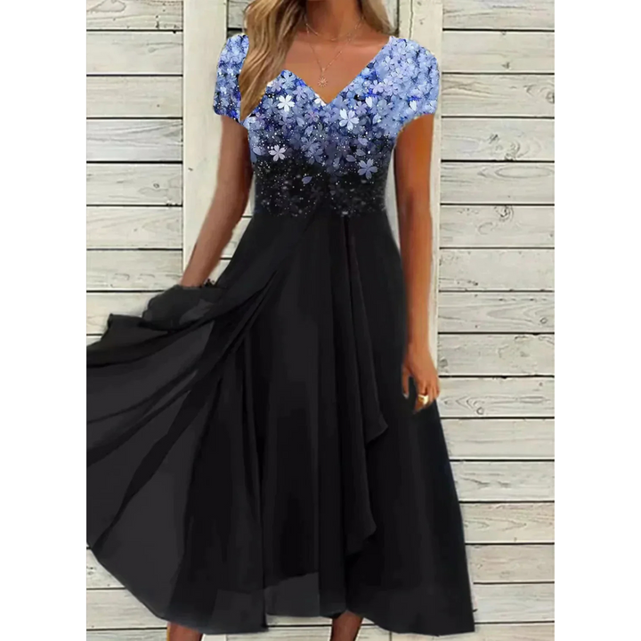 Elodine | Robe à paillettes et encolure en V pour femme