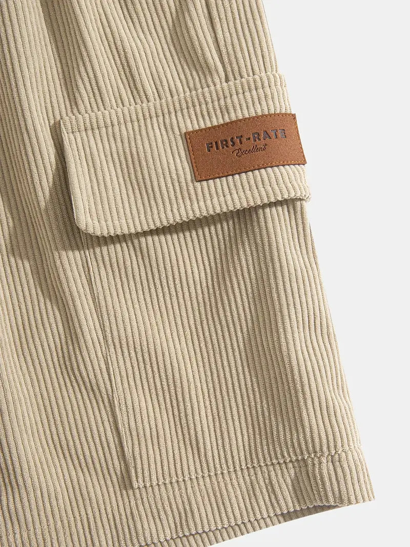 Zedric | Pantalon cargo d'été en velours côtelé pour homme