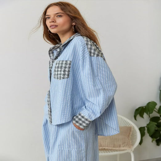 Olinia | Ensemble pyjama rayé pour femme