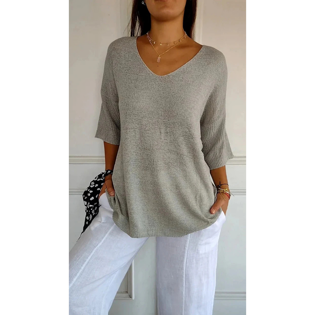 Karine | Pull à col en V pour femme
