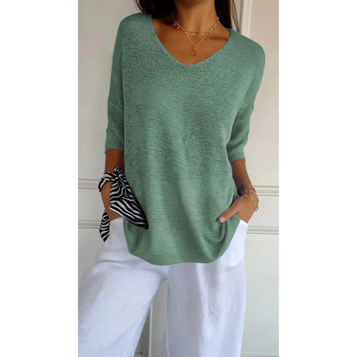 Karine | Pull à col en V pour femme