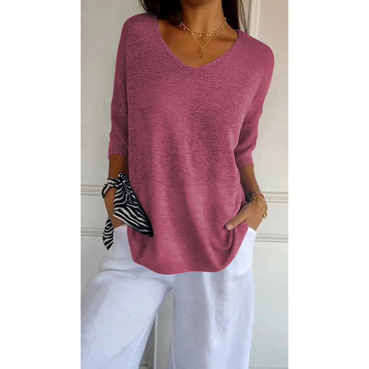 Karine | Pull à col en V pour femme