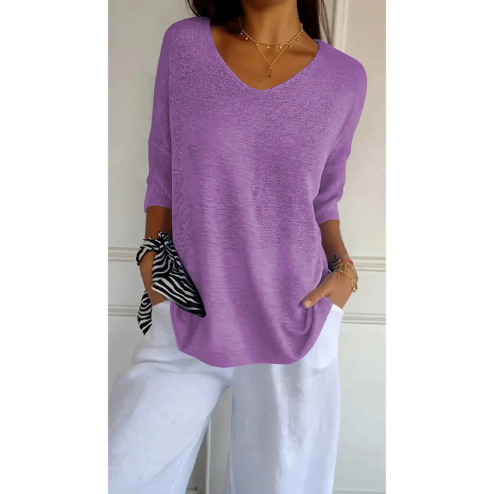 Karine | Pull à col en V pour femme