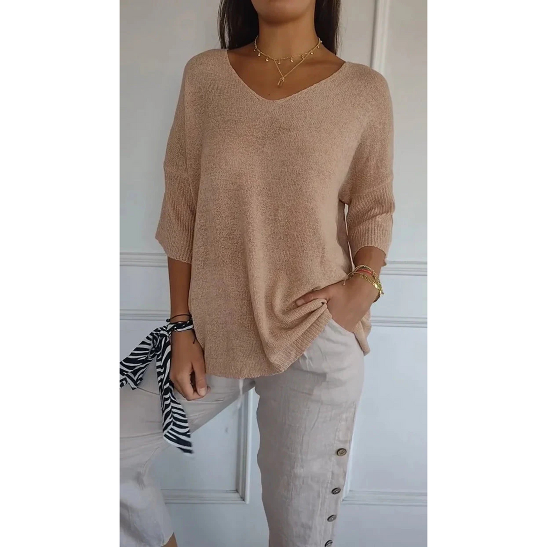 Karine | Pull à col en V pour femme