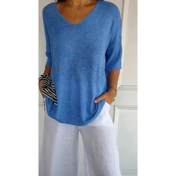 Karine | Pull à col en V pour femme