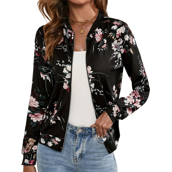 Aurore | Blouson aviateur à fleurs pour femme