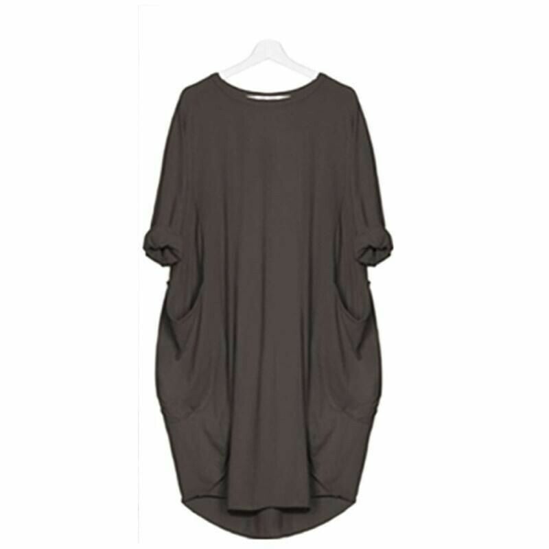 Soltica | Robe midi ample à poches pour femme