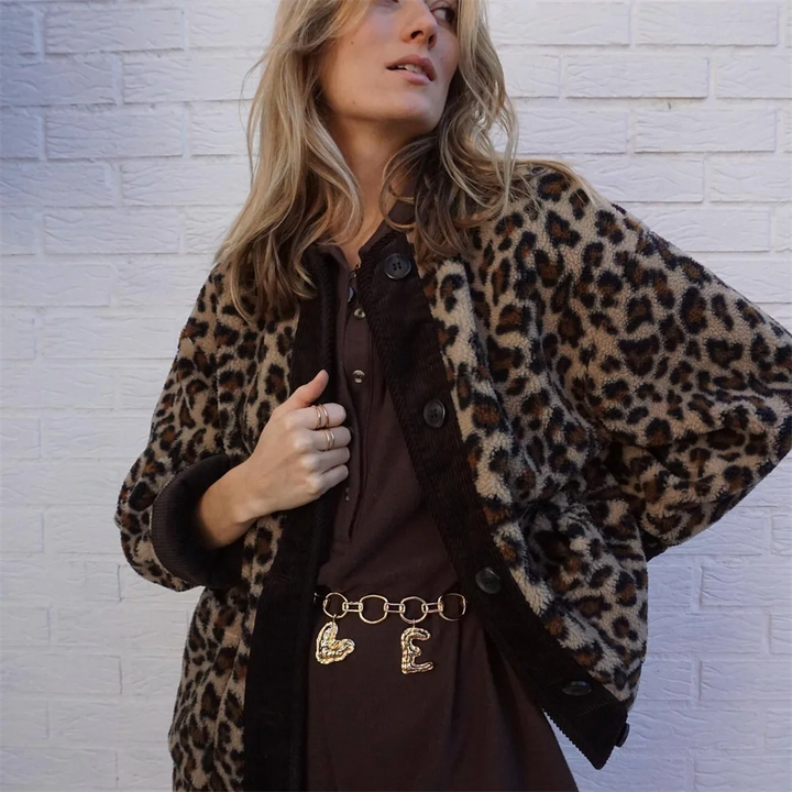 Aimée | Veste d'automne à imprimé léopard pour femmes