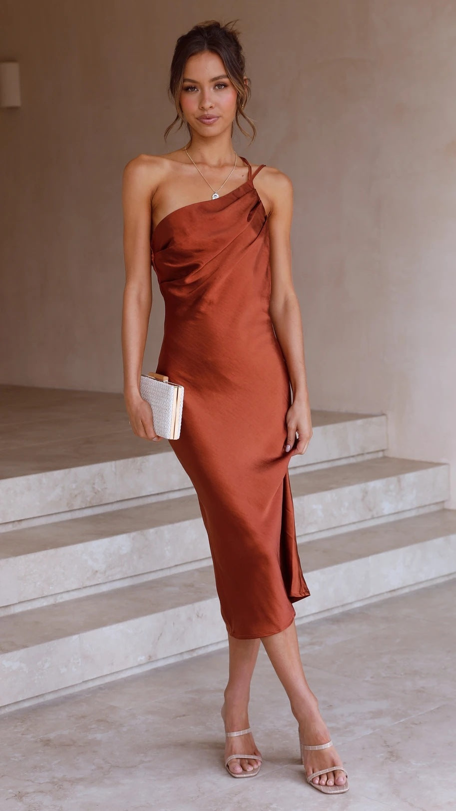 Keira | Robe Midi Élégante à Silhouette Fluide pour Femme