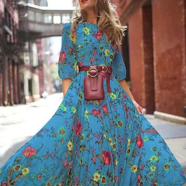 Margarethe | Robe longue à fleurs pour femme