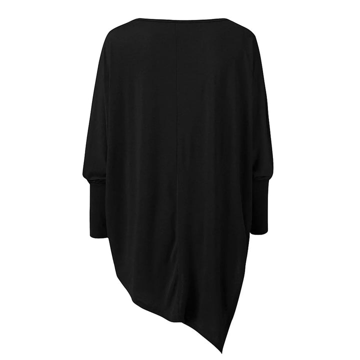 Aliénor | Pull col bateau oversize manches longues ourlet asymétrique