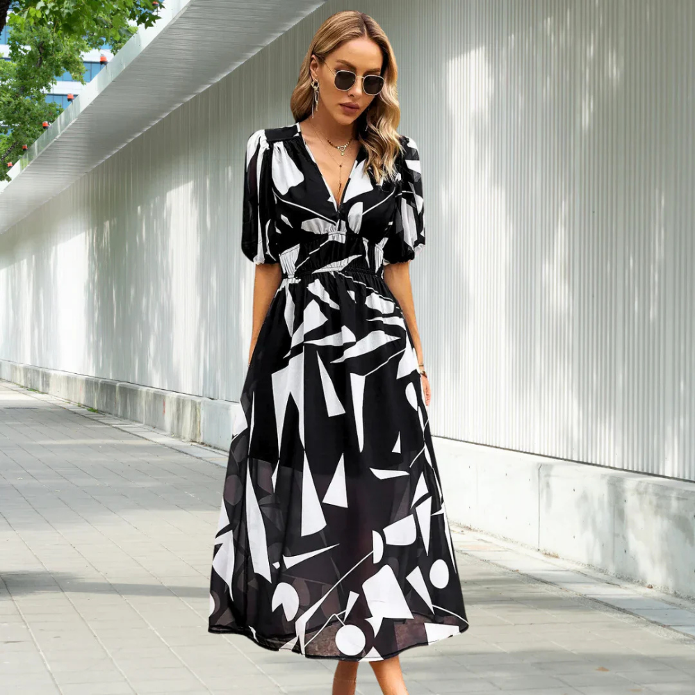 Rosalina | Robe d'été à imprimé fleuri en tissu léger pour femme