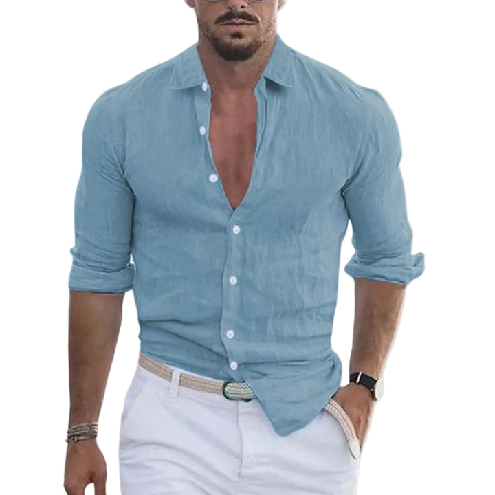 Rogelio | Chemise pour homme à col rabattu avec coupe décontractée pour l'été