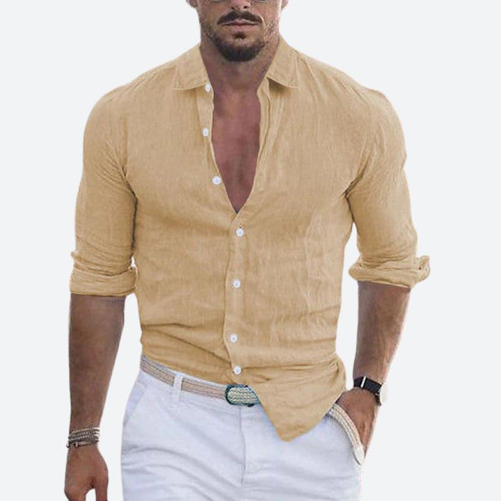 Rogelio | Chemise pour homme à col rabattu avec coupe décontractée pour l'été