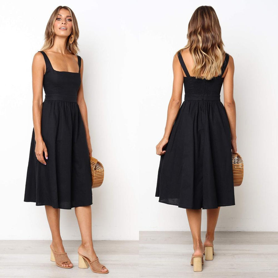 Pauline | Robe de Soirée Unie au Silhouette Élégante pour Femme