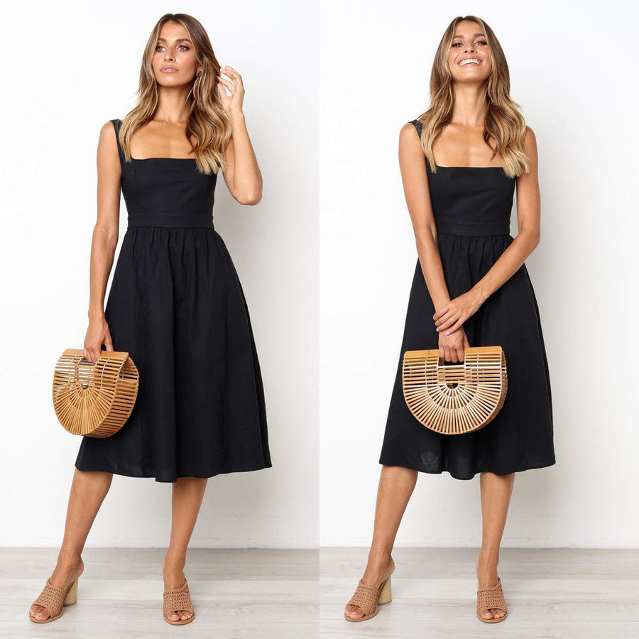 Pauline | Robe de Soirée Unie au Silhouette Élégante pour Femme