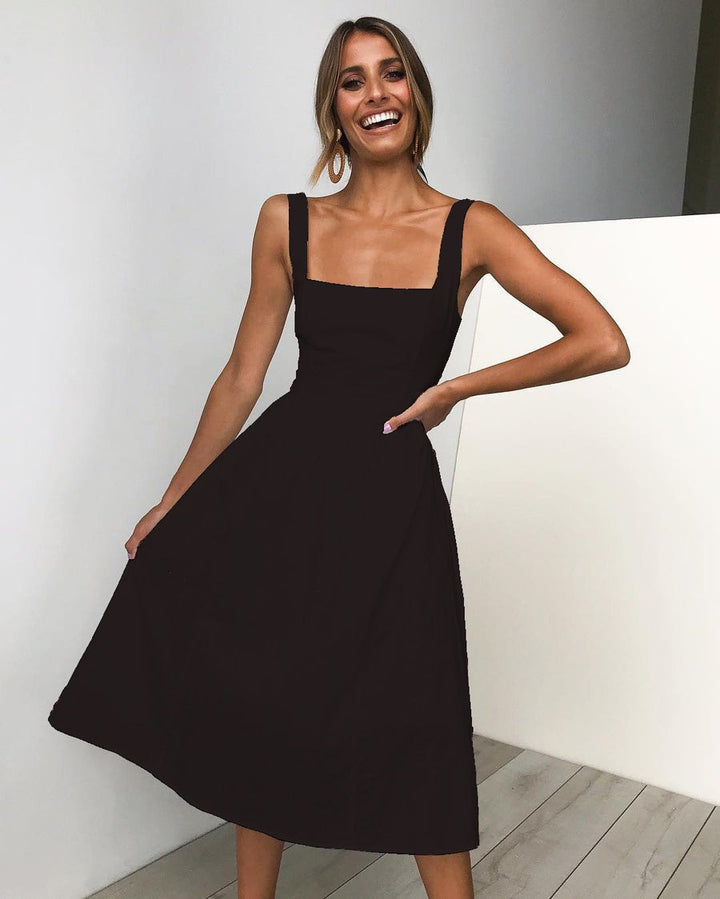 Pauline | Robe de Soirée Unie au Silhouette Élégante pour Femme