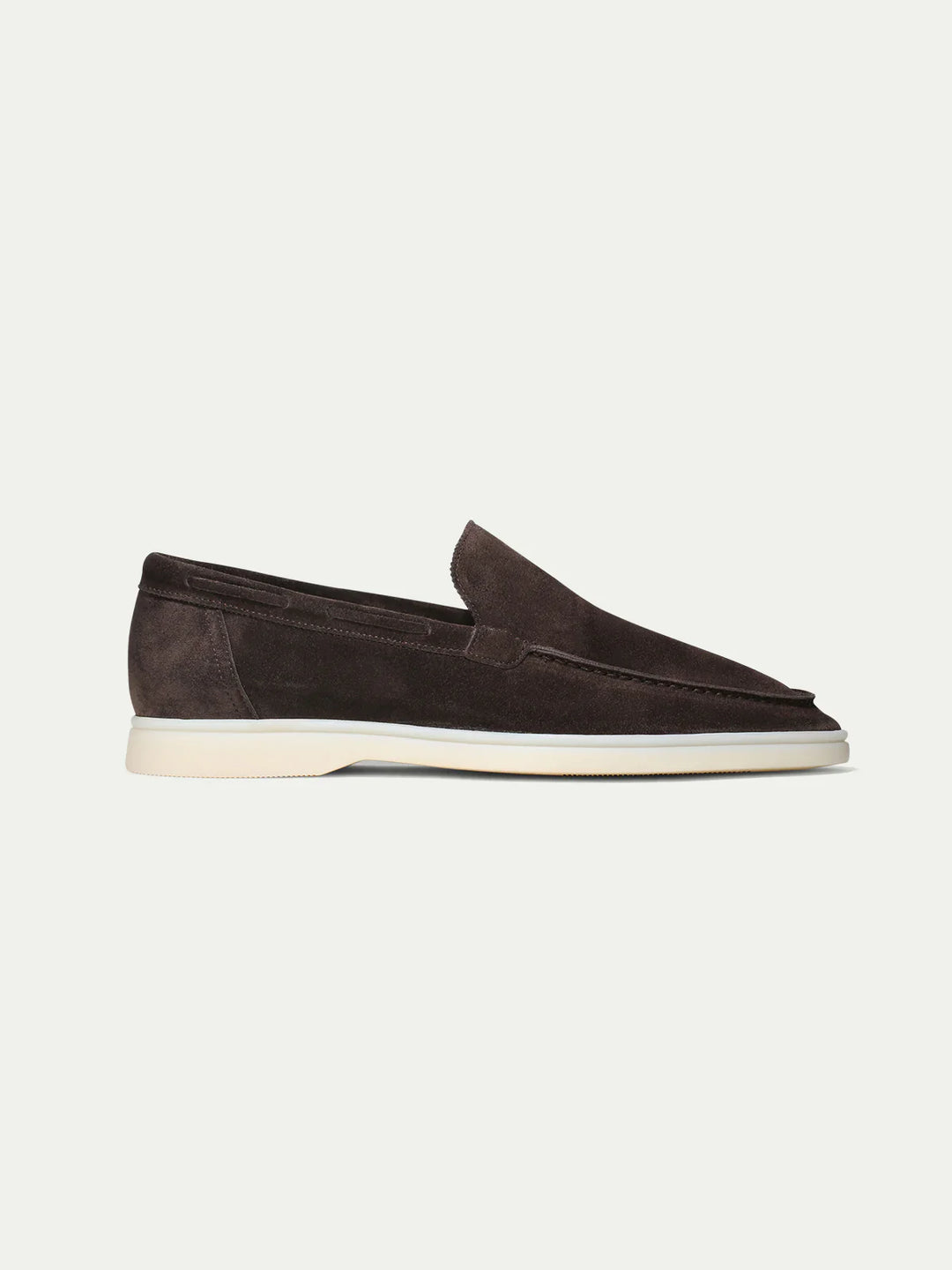 Mocassins de Yacht en Daim Gris Chaleureux pour Homme