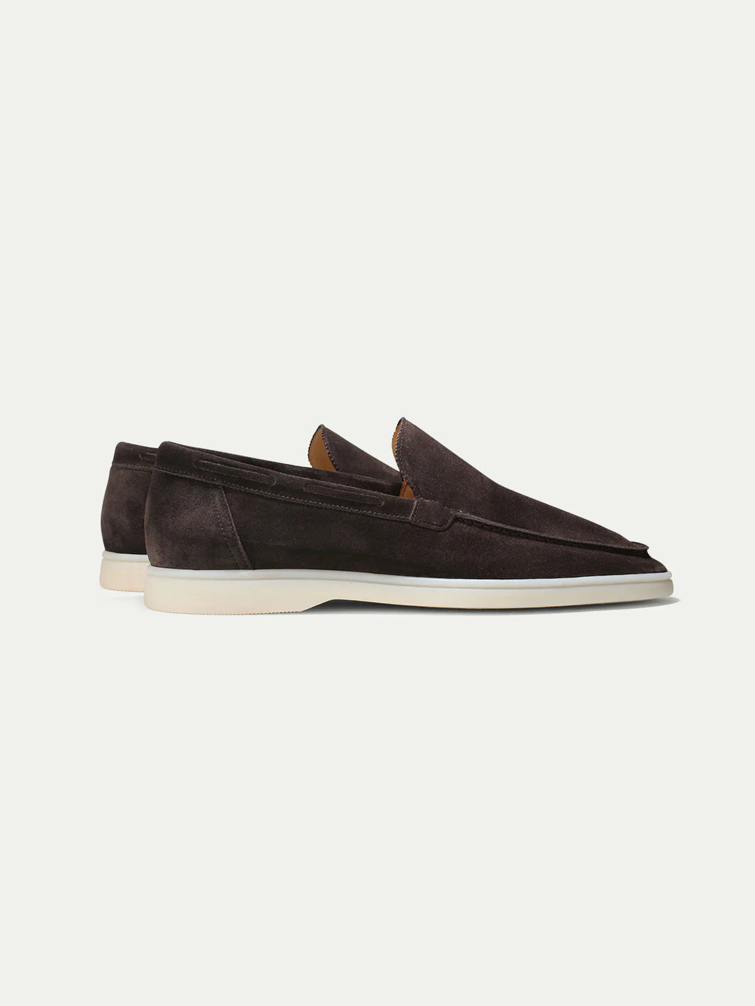 Mocassins de Yacht en Daim Gris Chaleureux pour Homme