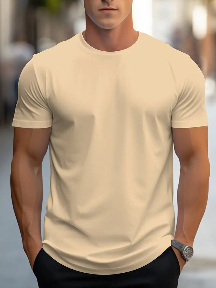 Rouge lässiges Rundhals-T-Shirt für Herren