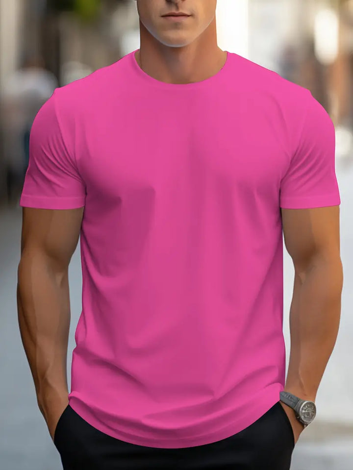 DunkelVert lässiges Rundhals-T-Shirt für Herren
