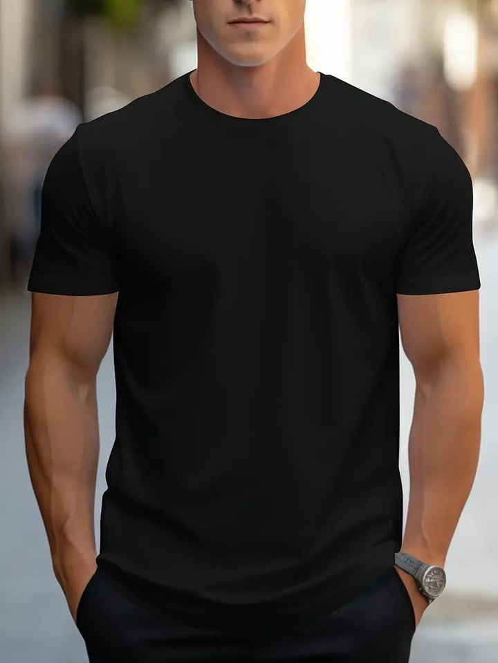 Abricot lässiges Rundhals-T-Shirt für Herren