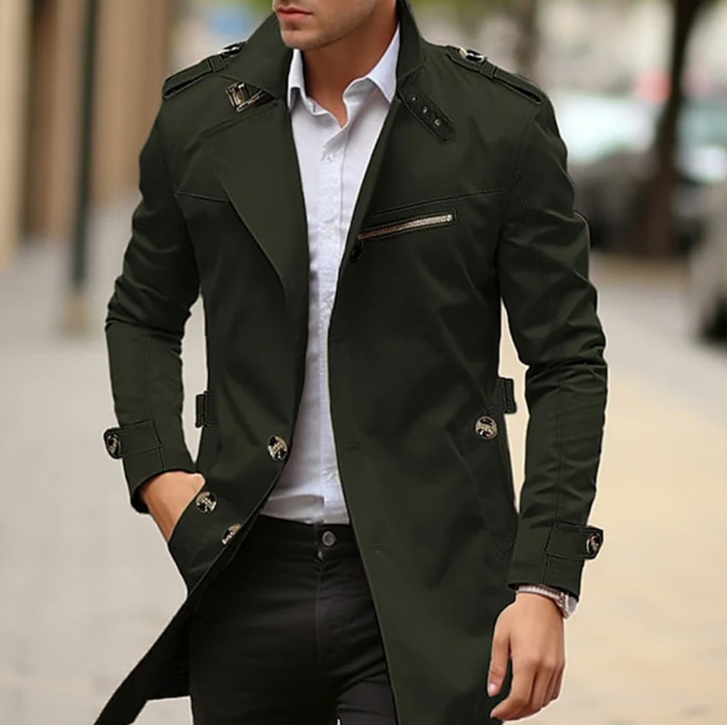 Tavin | Trench-coat élégant d'automne pour hommes