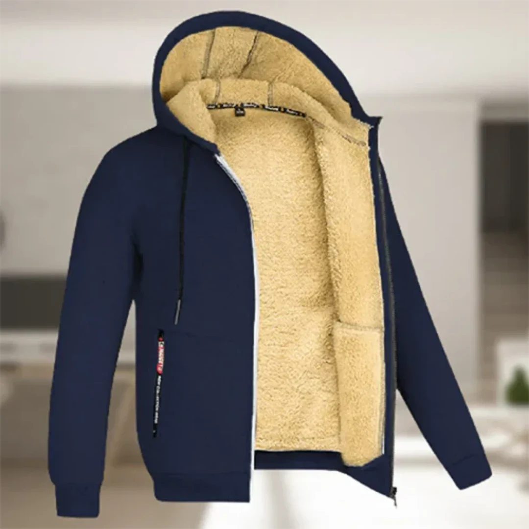 Aden | Veste d'hiver zippée à capuche avec confort thermique pour homme