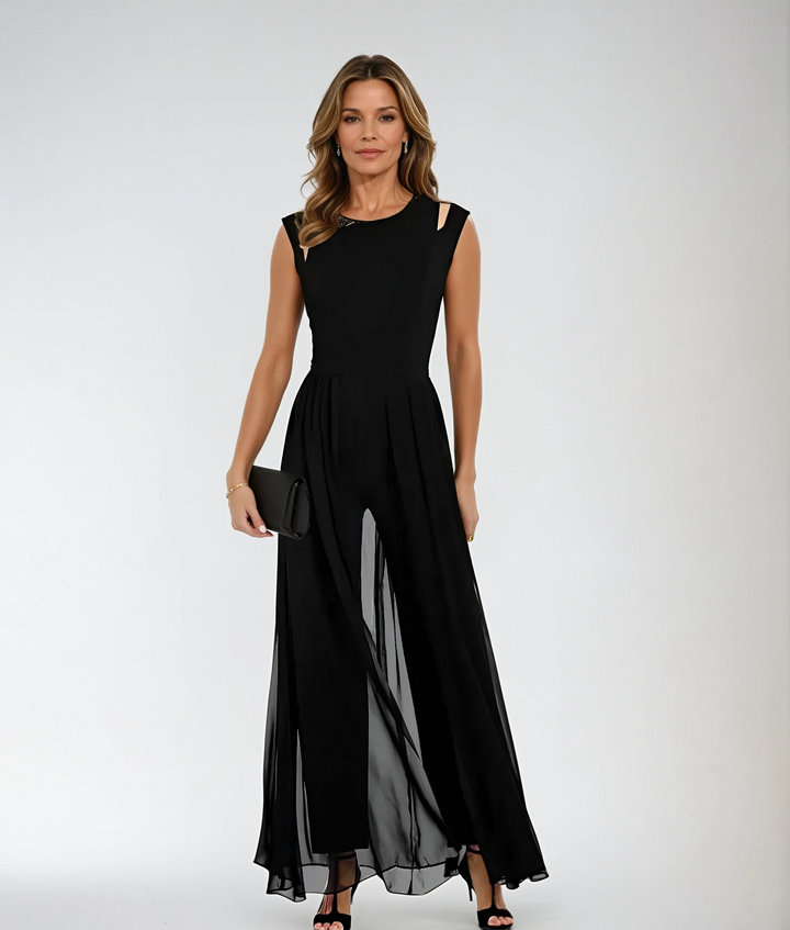 Gwenaelle | Robe longue élégante fendue pour femme