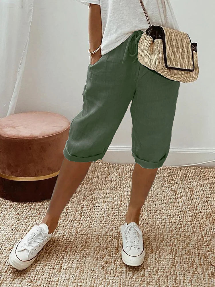 Calypso | Pantalon court à cordon pour femme