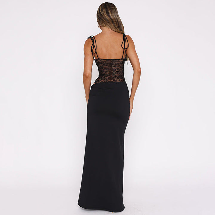 Ryann | Robe Longue en Dentelle avec Élégants Motifs Floraux pour Femme