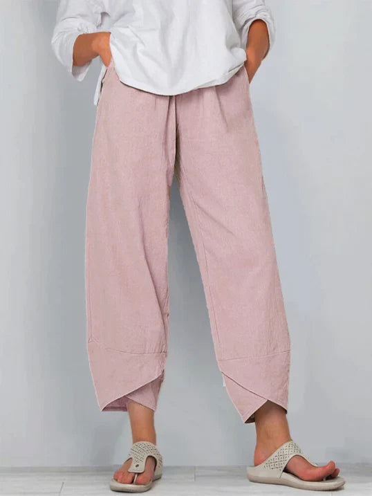 Cinzia | Pantalon large en lin pour femme