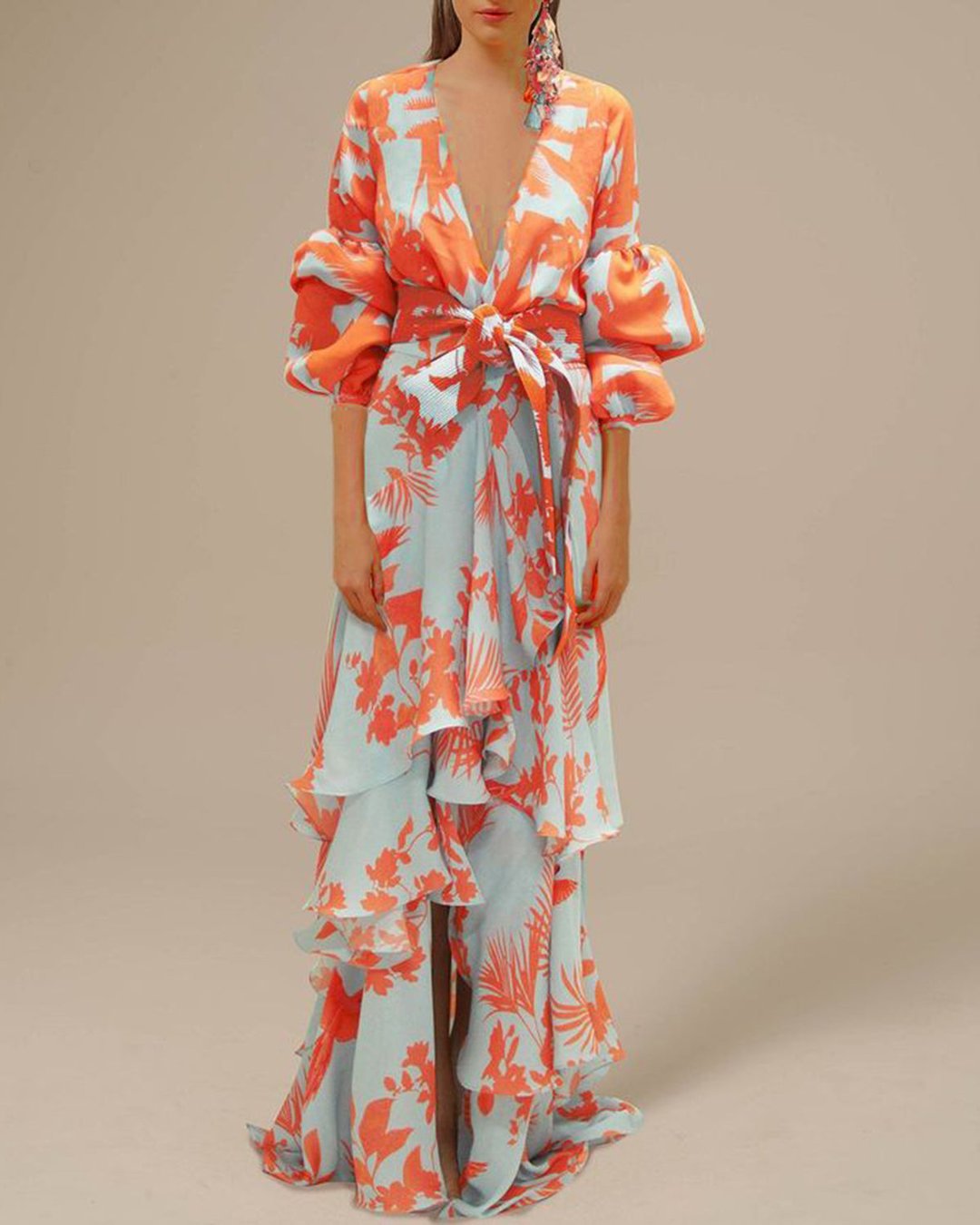 Florence | Robe de cérémonie imprimée en mousselin