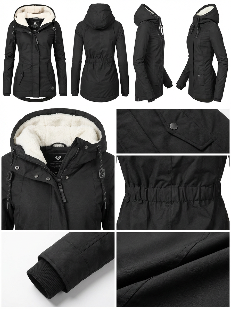 Éliane | manteau d’hiver long imperméable pour femmes, chaud et élégant
