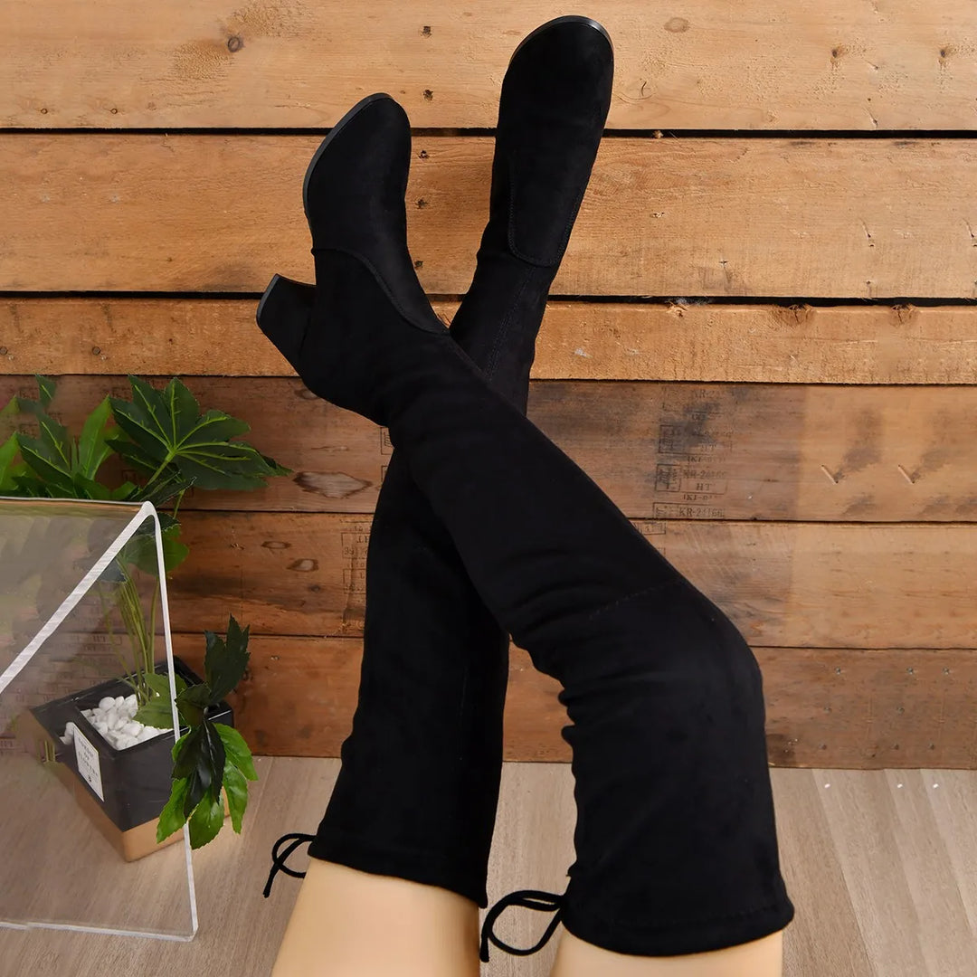 Fiora | Bottes noires à talons hauts pour femme