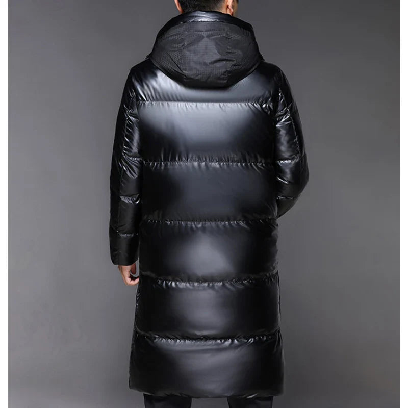 Fredrick | Doudoune d’hiver noire avec capuche pour hommes