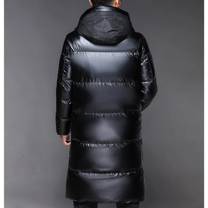 Fredrick | Doudoune d’hiver noire avec capuche pour hommes