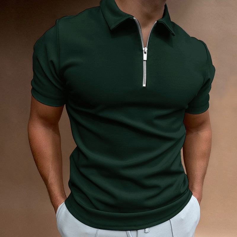 Christophe | Polo avec fermeture éclair pour hommes