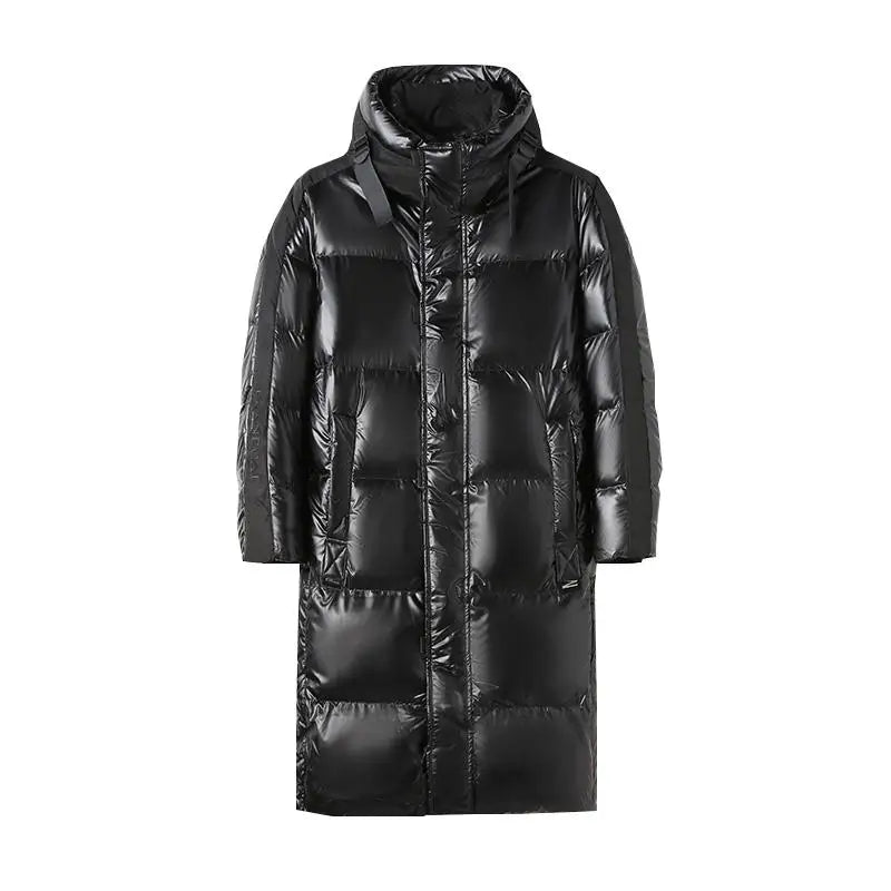 Fredrick | Doudoune d’hiver noire avec capuche pour hommes