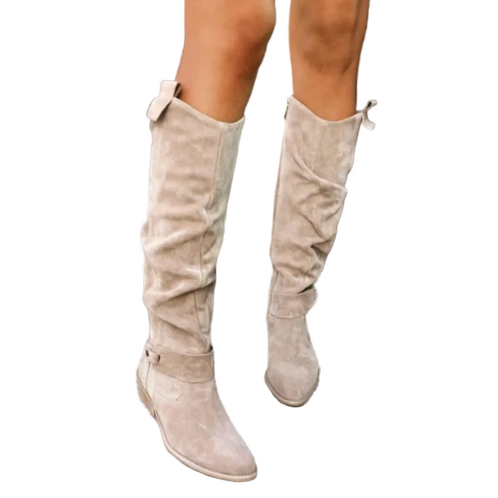 Dolores | Bottes hautes en daim souple pour femmes