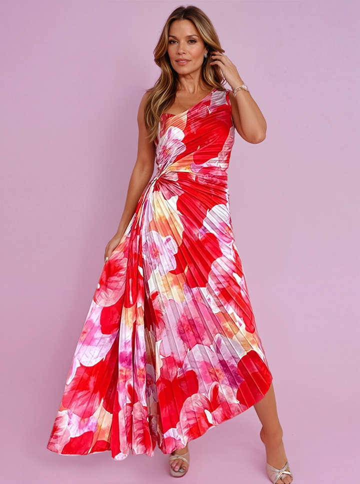 Elyana | Robe d'été plissée à silhouette fluide pour femme