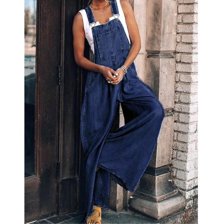 Tabeala | Combinaison en denim à jambes larges pour femmes