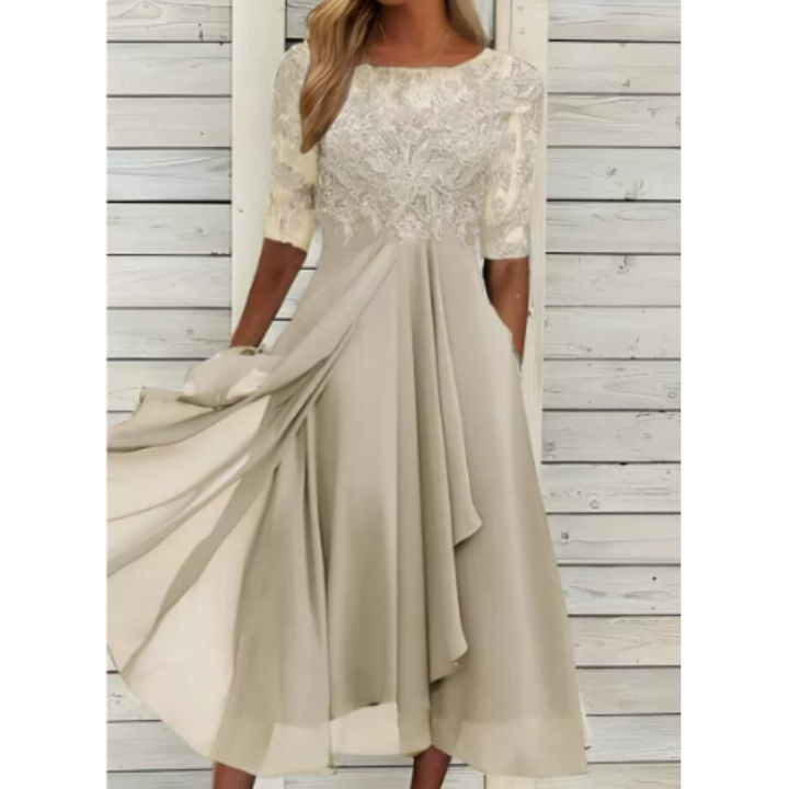 Drusilla | Mini-robe à manches et col rond pour femme