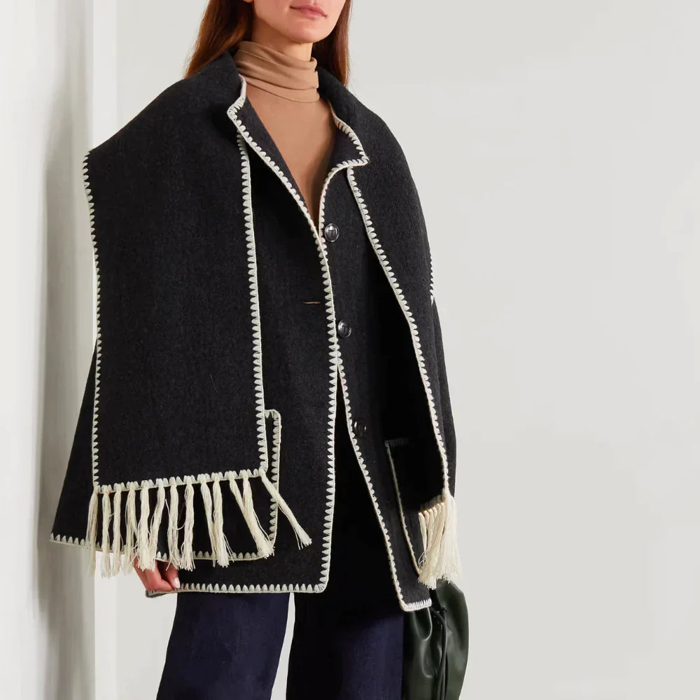 Shaelyn | Veste Écharpe à Devant Drapé pour Femme