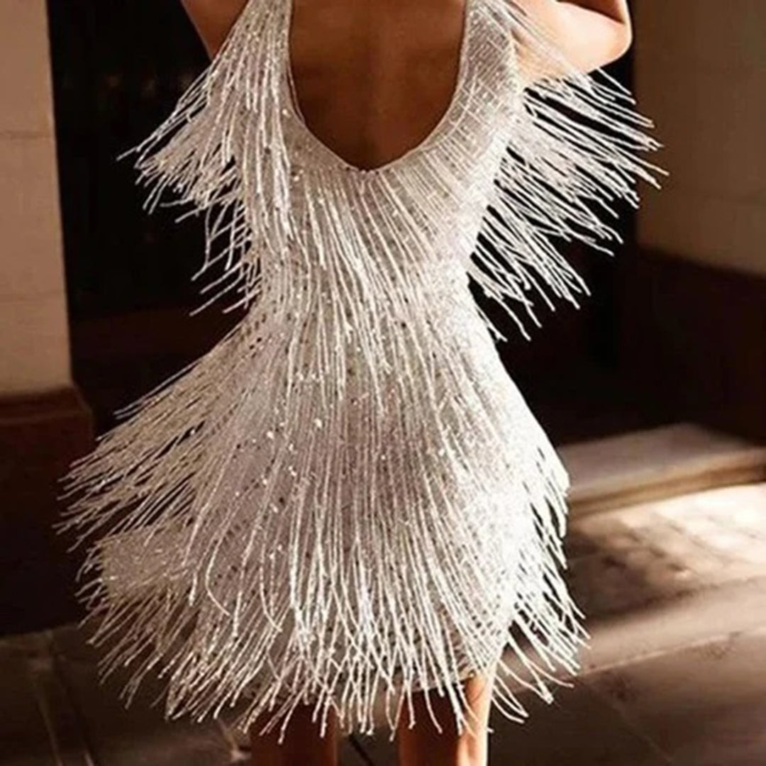 Ayleen | Élégante robe courte avec franges